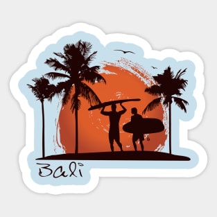 Bali Surfer Sticker